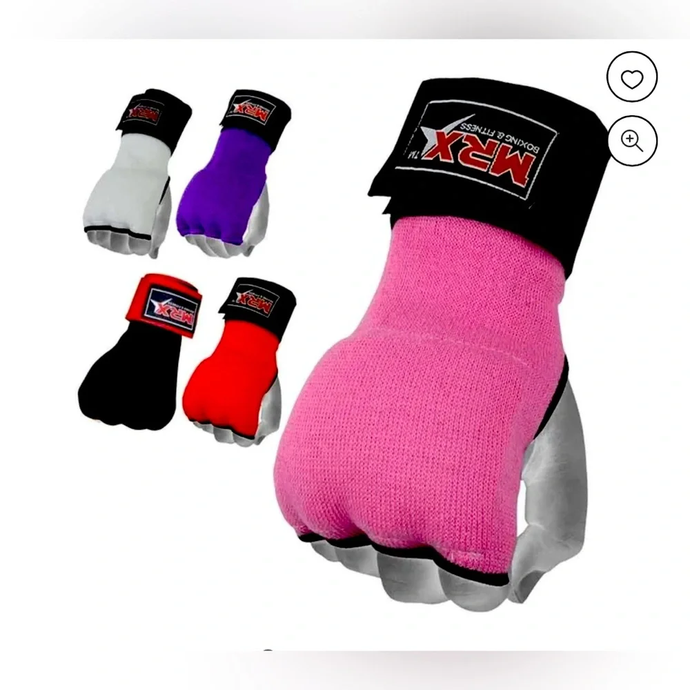 MRX Gel Padded Gloves w/ Long Wrist Wrap For Boxing & Martial Arts - NWT - Sz M